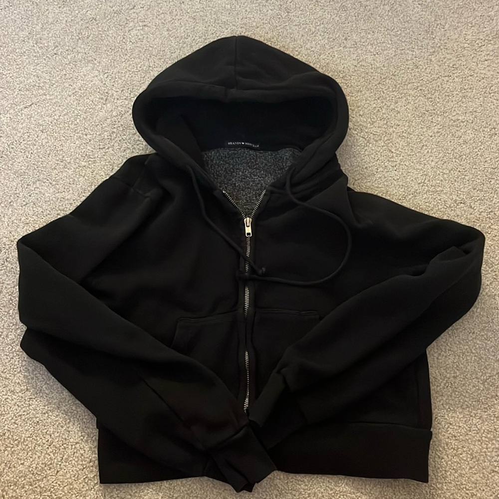Brandy Melville cropped zip up